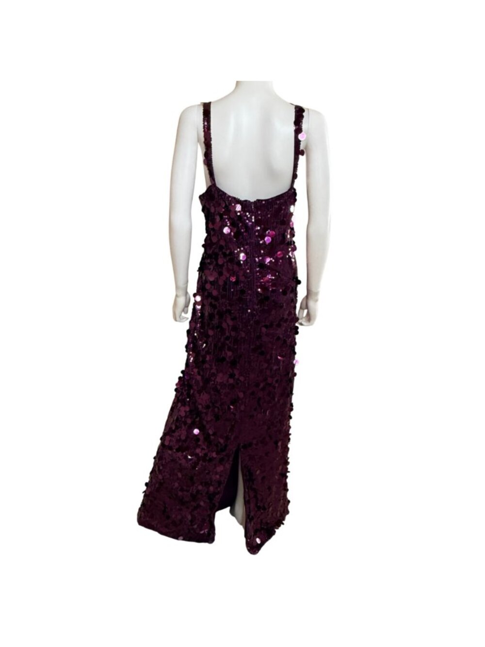 Fashion Nova Womens Maxi Dress Plum 3X Polyester Sequin Fully Lined Formal - Picture 2 of 15